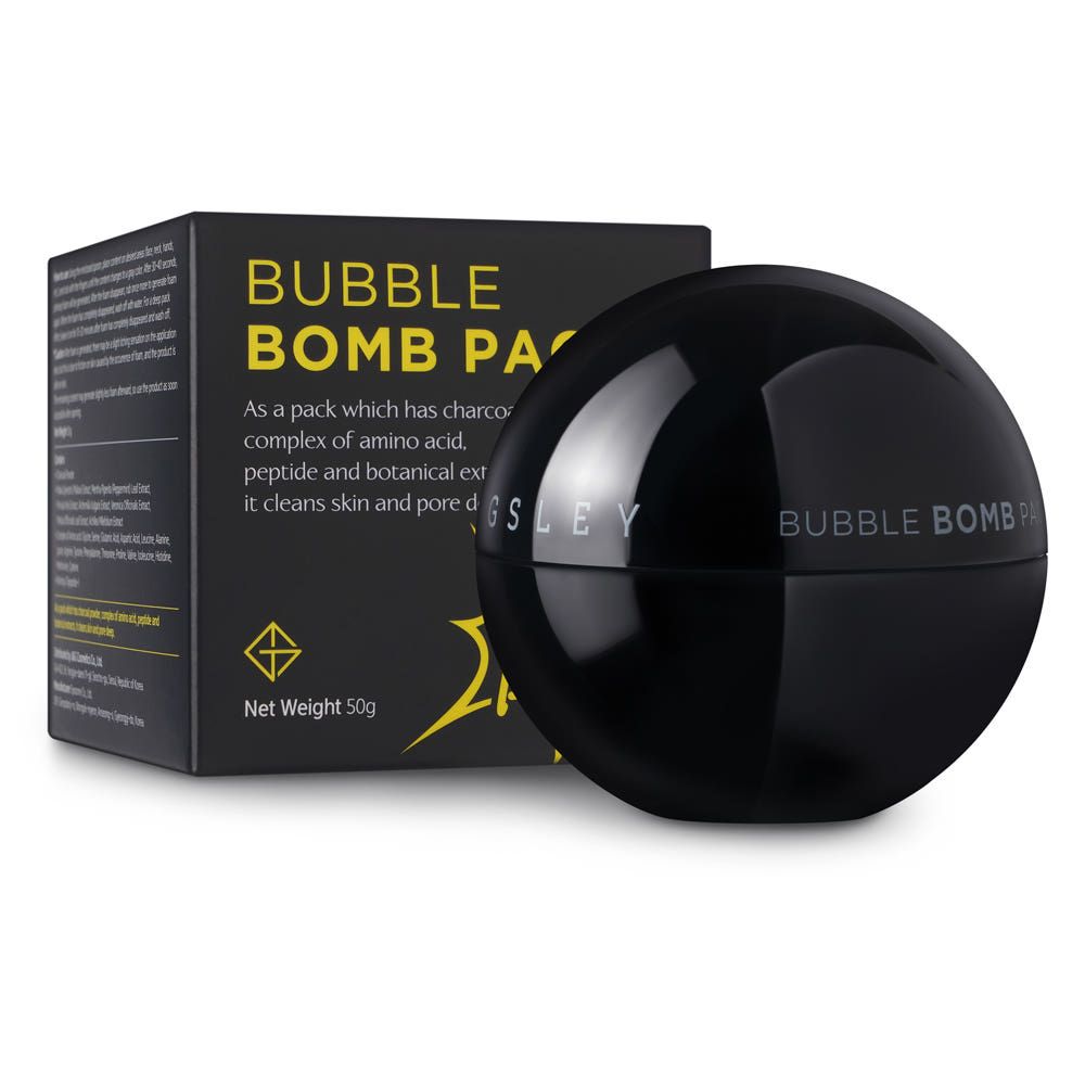 GSLEY Bubble Bomb Pack 50g Charcoal Powder Pore Minimizing Deep Cleansing Oxygen Bubble Mask _ Made in Korea